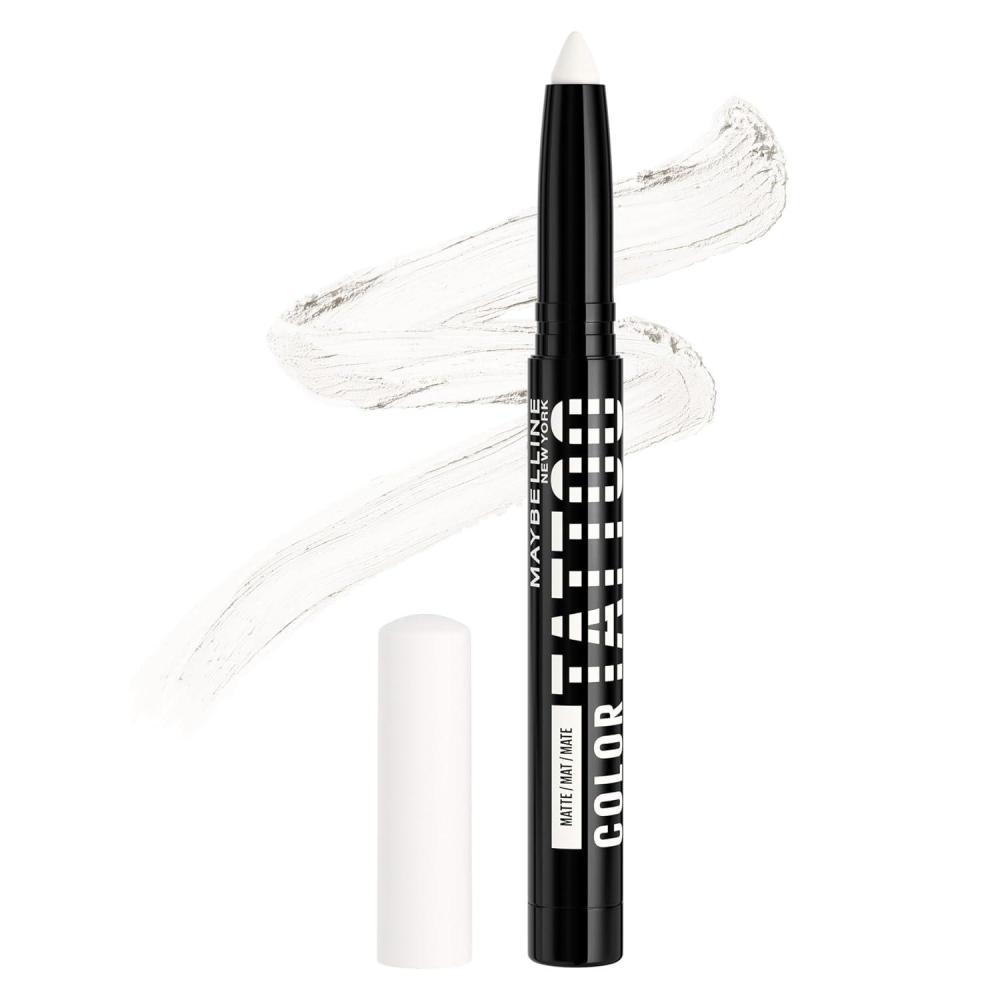 imageMAYBELLINE Color Tattoo Longwear MultiUse Eye Shadow Stix Eye Makeup I am Determined Dark Brown Matte105 I AM UNMATCHED MATTE WHITE