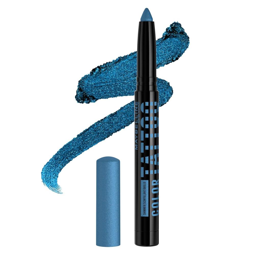 imageMAYBELLINE Color Tattoo Longwear MultiUse Eye Shadow Stix Eye Makeup I am Determined Dark Brown Matte70 I AM EXTRAVAGANT BLUE SHIMMER