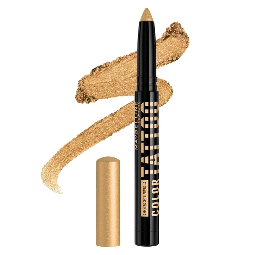 imageMAYBELLINE Color Tattoo Longwear MultiUse Eye Shadow Stix Eye Makeup I am Determined Dark Brown Matte90 I AM RARE GOLD SHIMMER