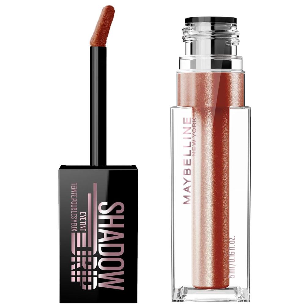 imageMAYBELLINE Shadow Drip Eye Tint Liquid Eyeshadow HighImpact Lightweight Shimmer Eye Shadow with Up To 16HR Wear Amethyst Drip 1 Count45 BRONZE DRIP