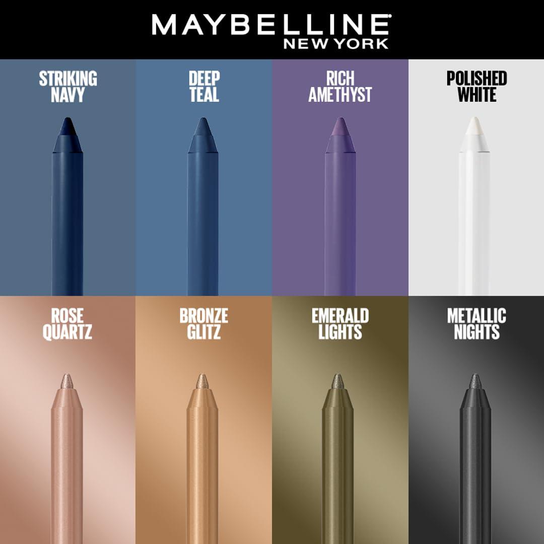 imageMAYBELLINE New York Tattoo Studio LongLasting Sharpenable Eyeliner Pencil Glide on Smooth Gel Pigments with 36 Hour Wear Waterproof Arctic Skies 004 oz921 DEEP TEAL