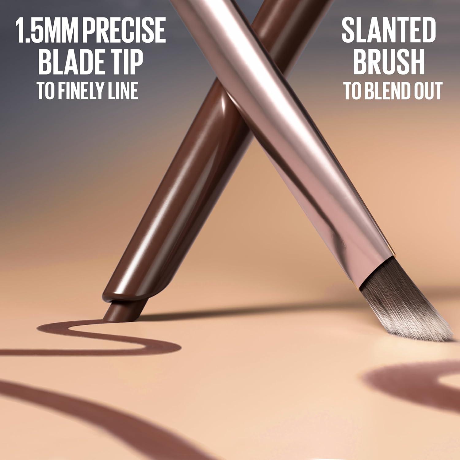 imageMAYBELLINE Sculpting Stix 2in1 Eyeliner Dual Ended Brown Eye Liner With Up to 24HR Wear Smudge and SweatResistant Eye Makeup Formula Smooth Espresso 1 CountHAZY TAUPE
