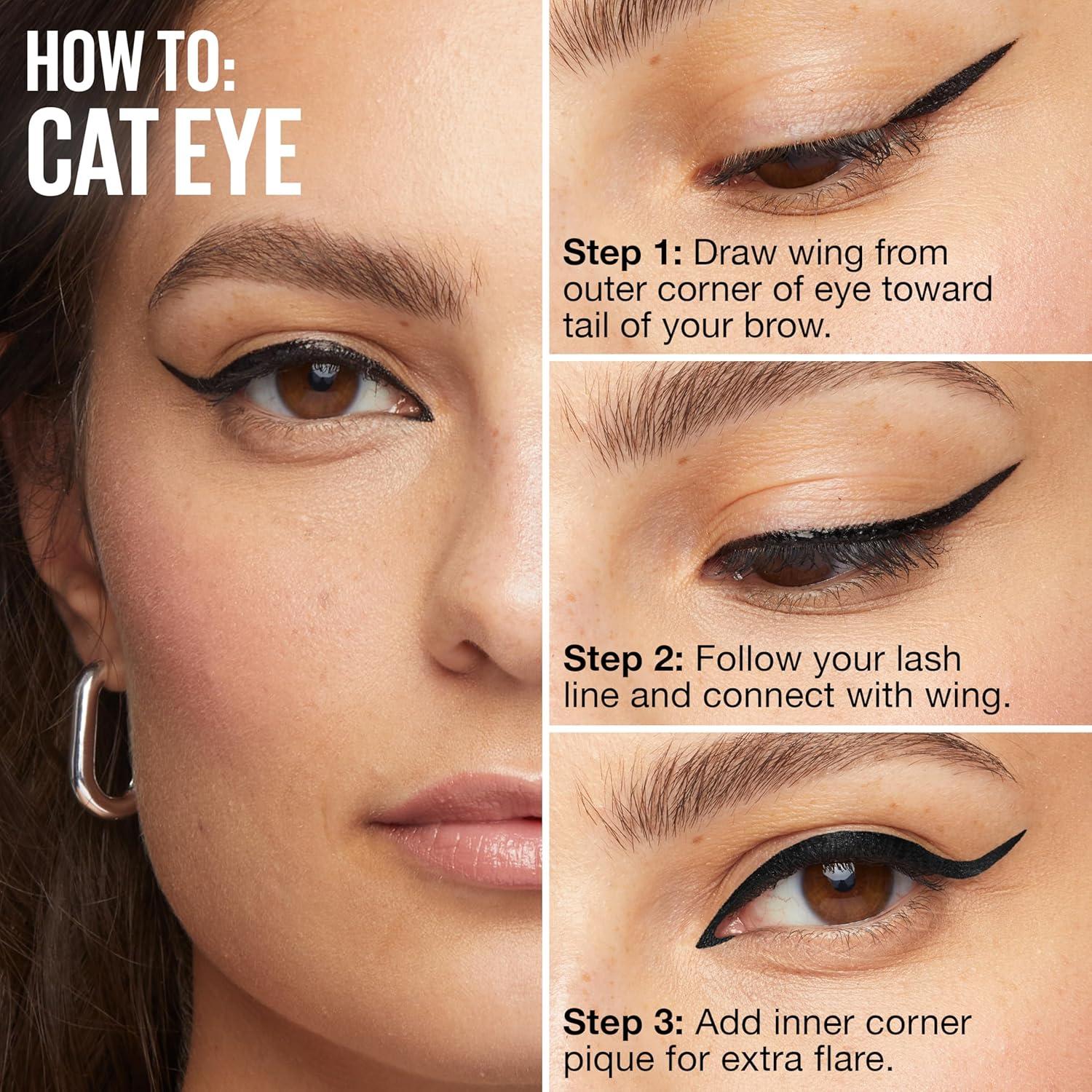 imageMAYBELLINE Tattoo Studio DipInk Liquid Eyeliner Waterproof Eyeliner With Up to 24 Hour Wear Brown Expression 1 Count103 Burgundy Boost