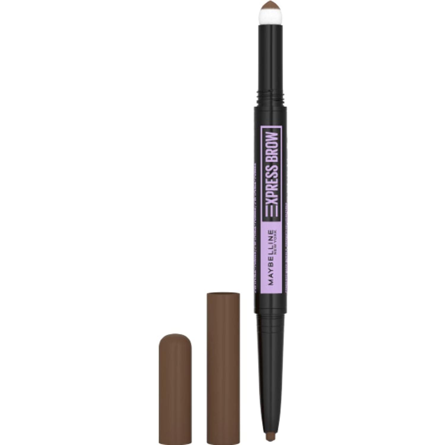 imageMaybelline Express Brow 2In1 Pencil and Powder Eyebrow Makeup Black Brown 1 Count257 Medium Brown