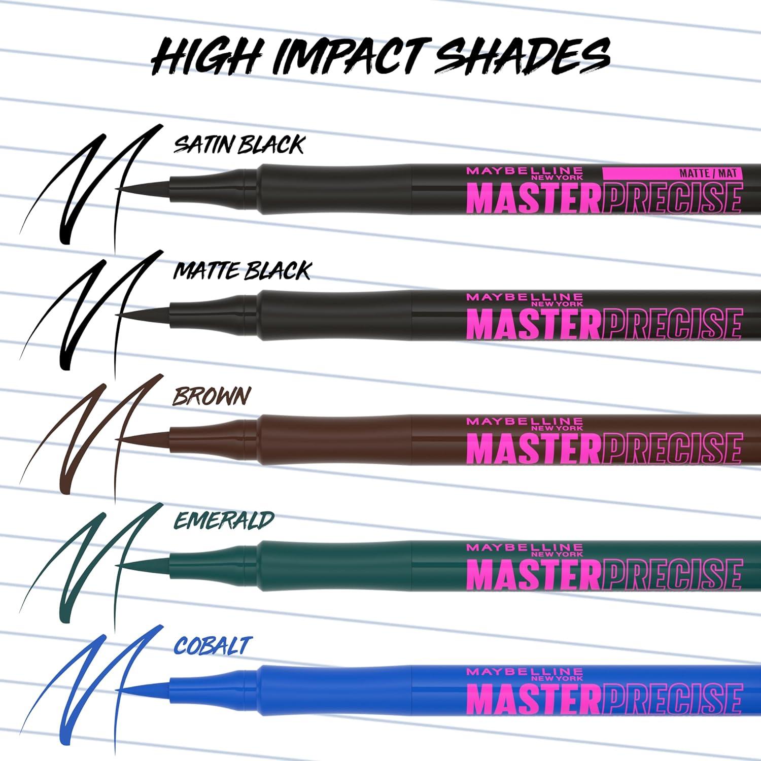 imageMaybelline Eyestudio Master Precise All Day Waterproof Liquid Eyeliner Makeup Black 1 Count Packaging May VaryBLACK