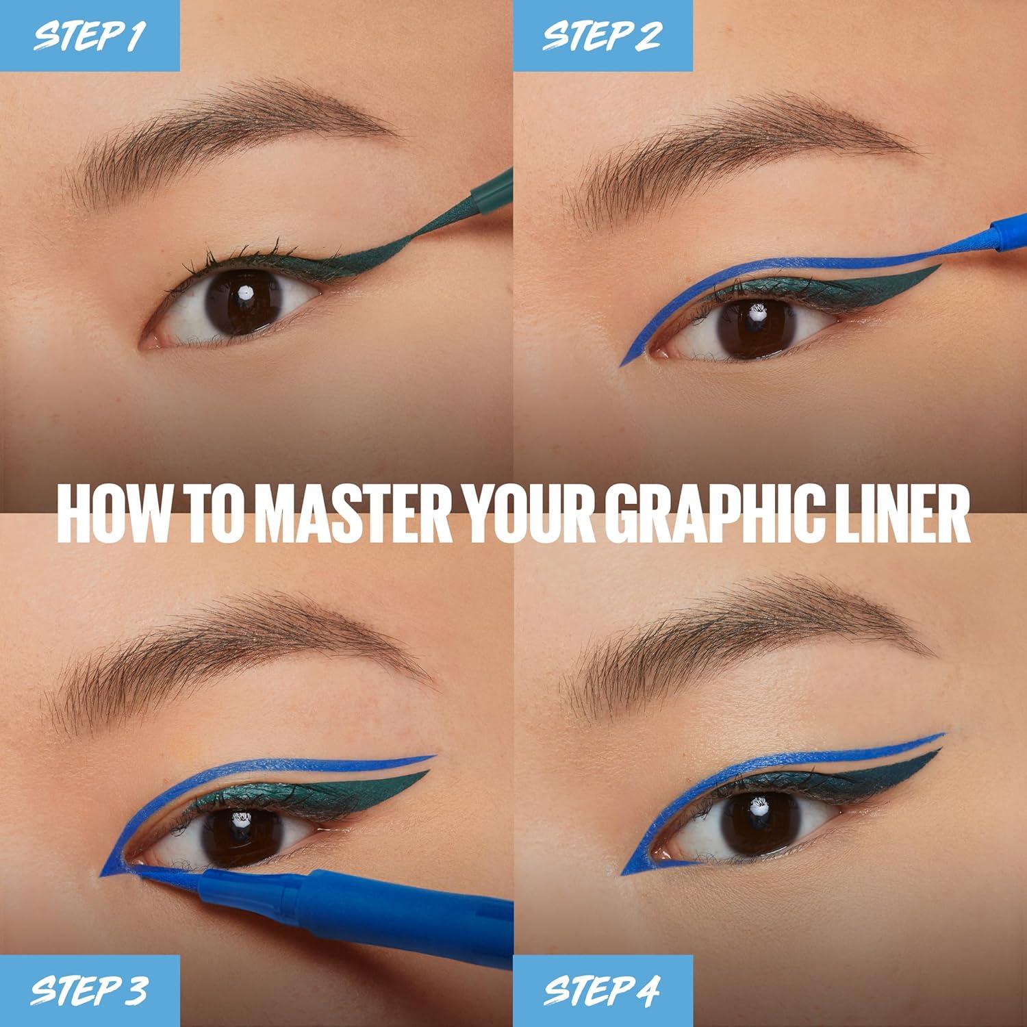 imageMaybelline Eyestudio Master Precise All Day Waterproof Liquid Eyeliner Makeup Black 1 Count Packaging May VaryCOBALT