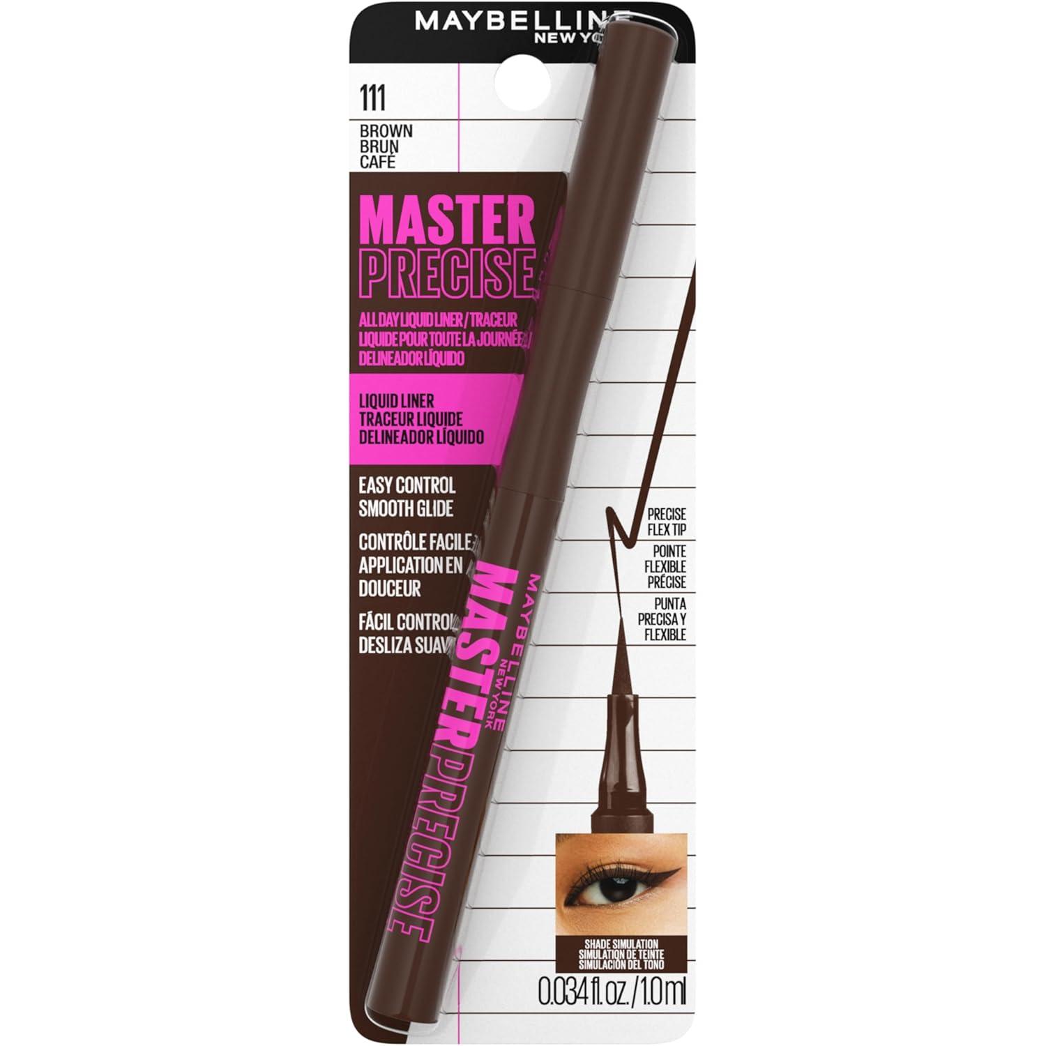 imageMaybelline Eyestudio Master Precise All Day Waterproof Liquid Eyeliner Makeup Black 1 Count Packaging May VaryFOREST BROWN