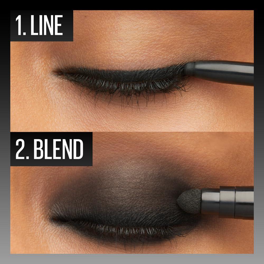 imageMaybelline Tattoo Studio Automatic Gel Pencil Waterproof Eyeliner Blendable Smudge Resistant Matte Eyeliner For Up To 36HR Wear Pitch Black Smokey Black Packaging May VaryMidnight Mocha Smokey Gray
