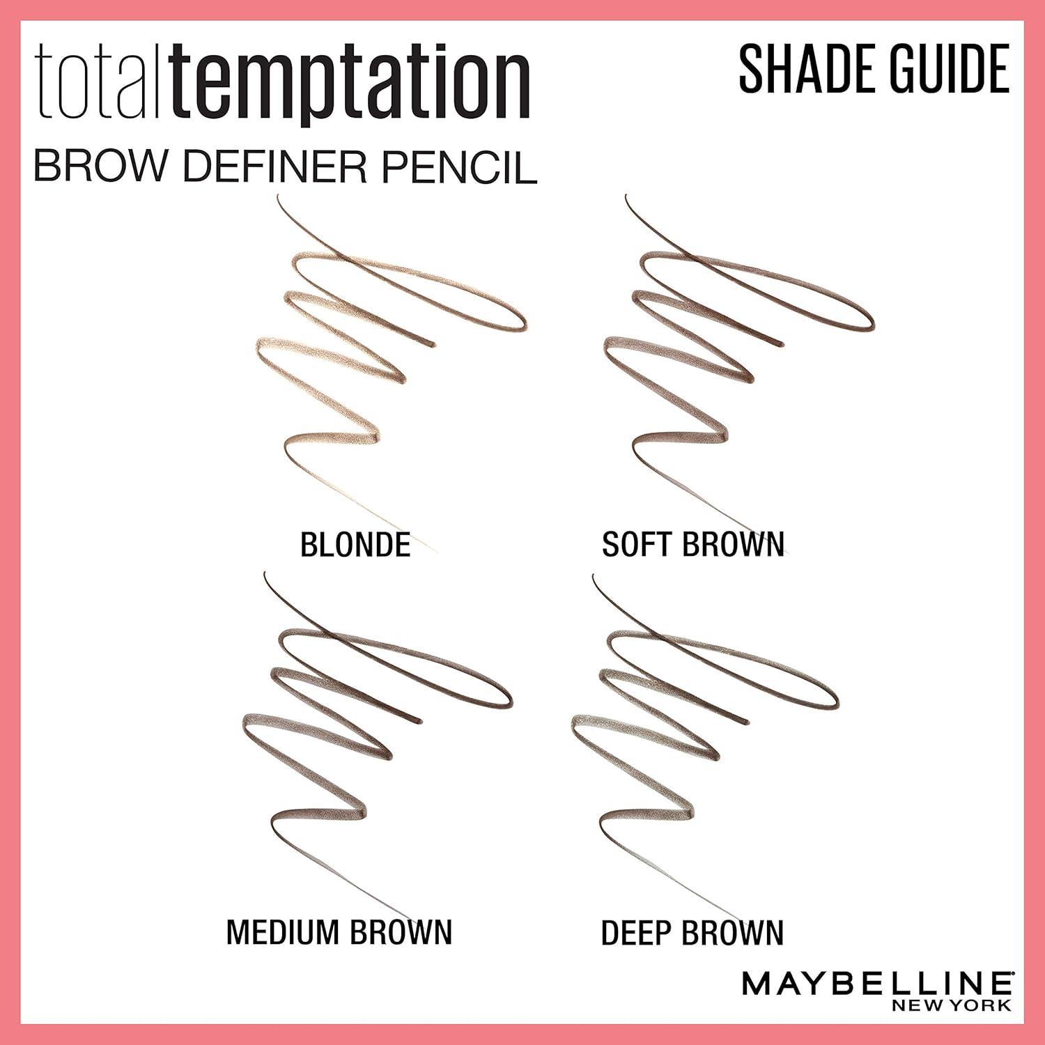 imageMaybelline Total Temptation Eyebrow Definer Pencil Soft Brown 1 Count305 SOFT BROWN