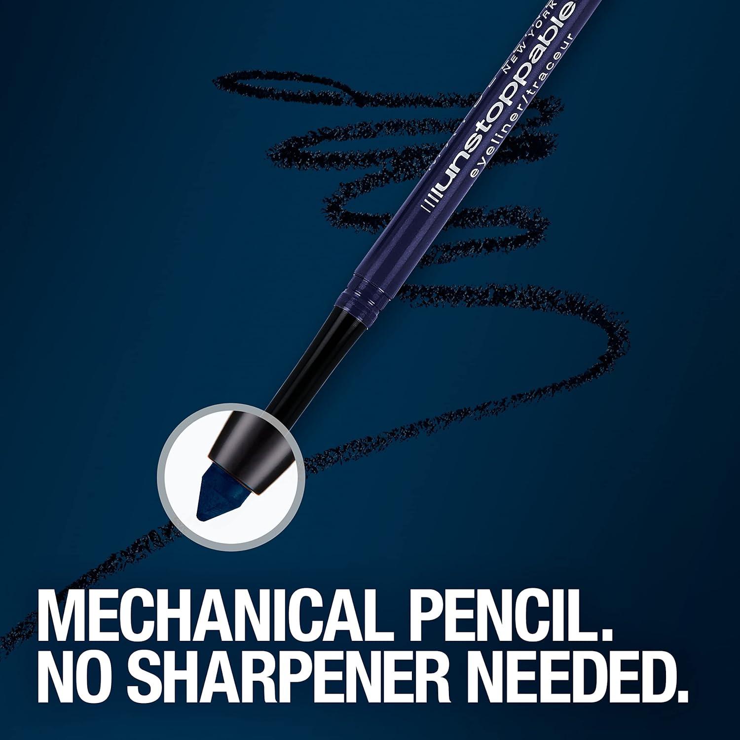 imageMaybelline Unstoppable Waterproof Mechanical Brown Eyeliner Pencil Easy to Apply Smooth Glide Up to 24 Hour Wear Cinnabar40 SAPPHIRE