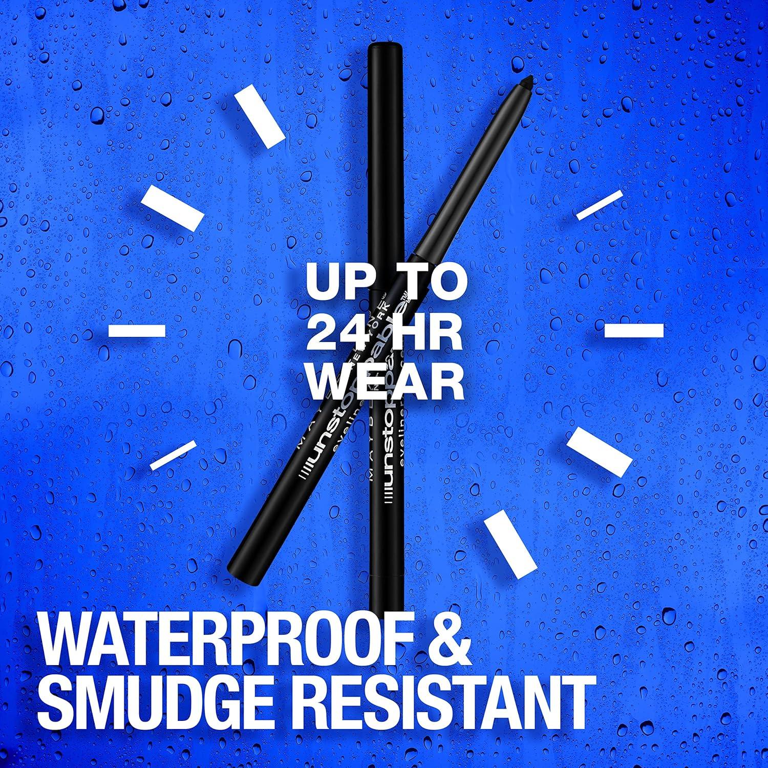 imageMaybelline Unstoppable Waterproof Mechanical Brown Eyeliner Pencil Easy to Apply Smooth Glide Up to 24 Hour Wear Cinnabar40 SAPPHIRE