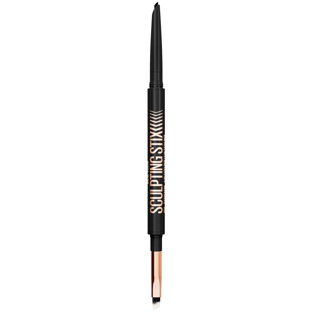 imageMAYBELLINE Sculpting Stix 2in1 Eyeliner Dual Ended Brown Eye Liner With Up to 24HR Wear Smudge and SweatResistant Eye Makeup Formula Smooth Espresso 1 CountBLACK BLUR