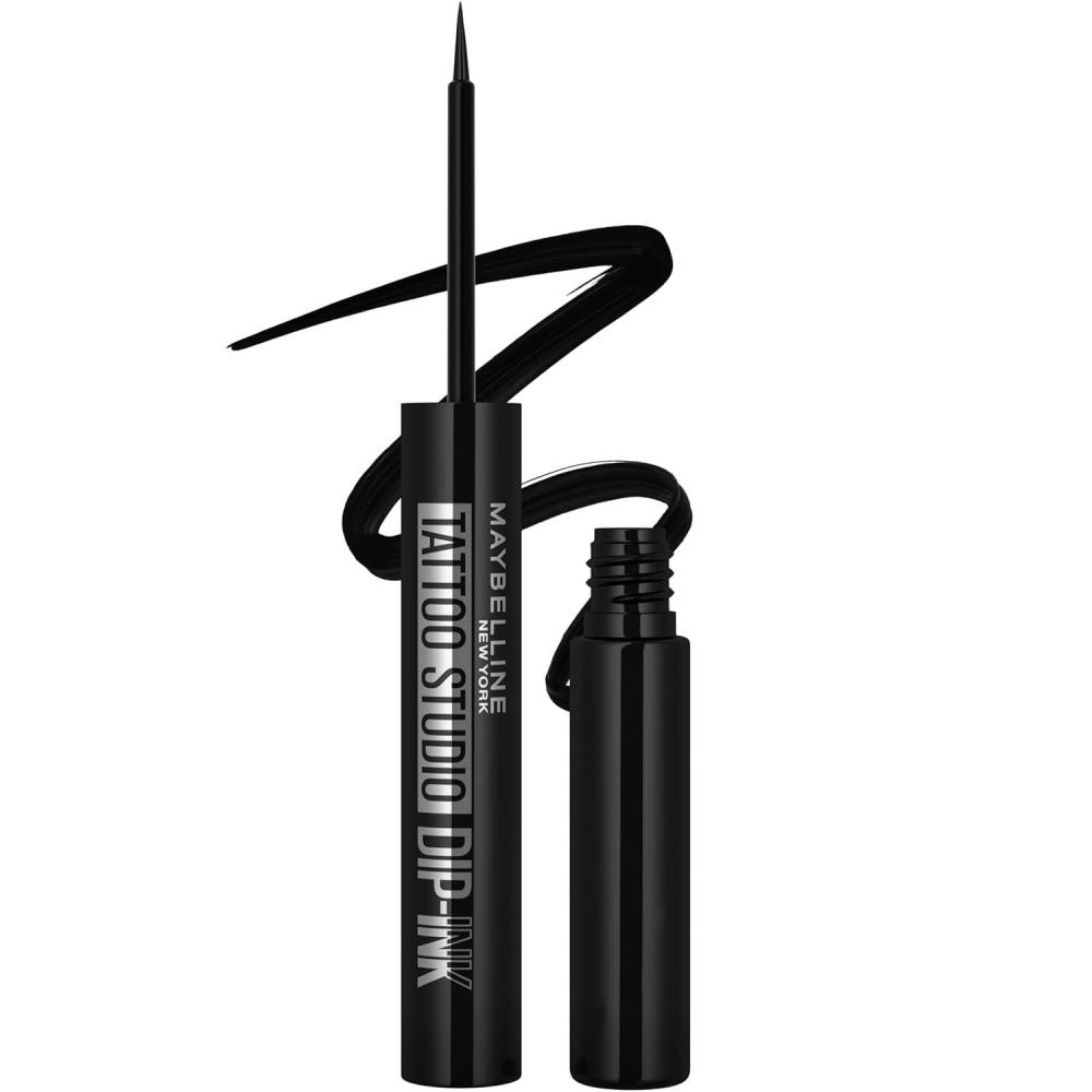 imageMAYBELLINE Tattoo Studio DipInk Liquid Eyeliner Waterproof Eyeliner With Up to 24 Hour Wear Brown Expression 1 Count100 Black Track