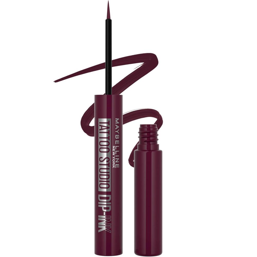 imageMAYBELLINE Tattoo Studio DipInk Liquid Eyeliner Waterproof Eyeliner With Up to 24 Hour Wear Brown Expression 1 Count103 Burgundy Boost