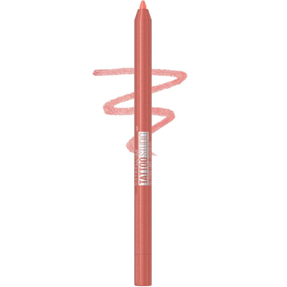 imageMAYBELLINE Tattoo Studio Sharpenable Eyeliner Pencil 36 Hour Wear Waterproof Tealtini 1 CountPeach Pop