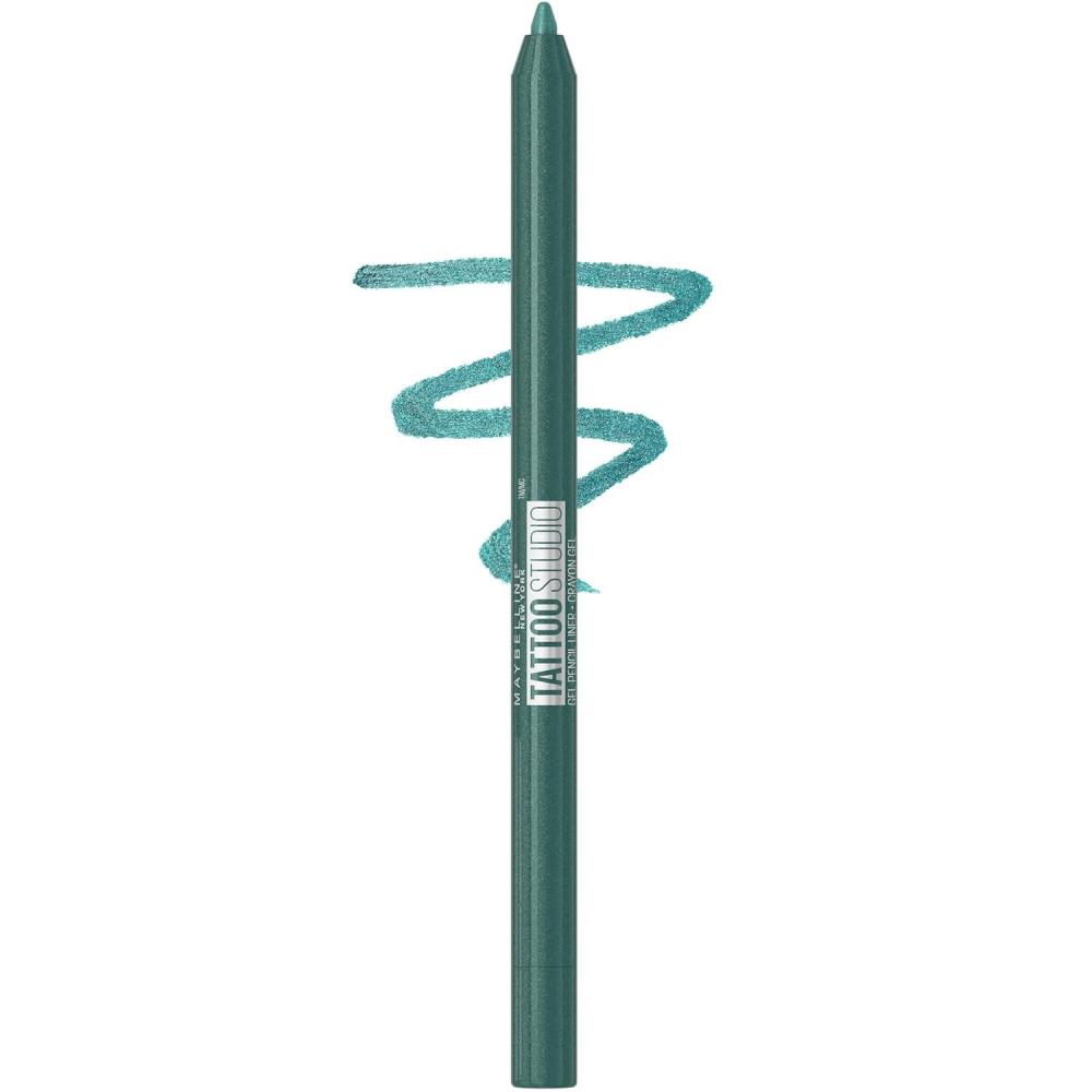 imageMAYBELLINE Tattoo Studio Sharpenable Eyeliner Pencil 36 Hour Wear Waterproof Tealtini 1 CountTealtini