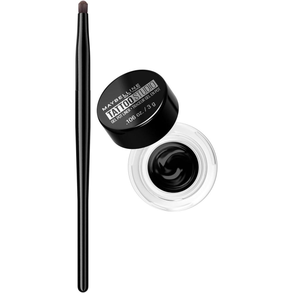 imageMaybelline New York Makeup Eyestudio Lasting Drama Gel Eye Liner Blackest Black Waterproof 0106 OuncePack of 1950 BLACKEST BLACK