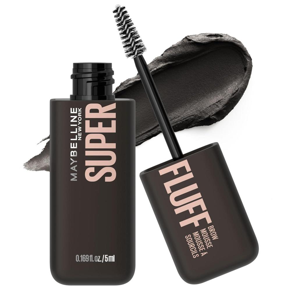 imageMaybelline Superfluff Volumizing Brow Mousse All Day Tinted Brow Gel For Soft Full Brows Deep Brown 1 CountBLACK
