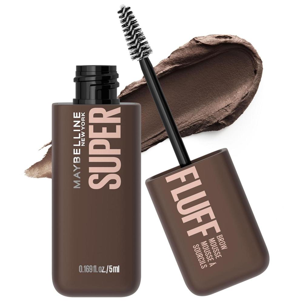 imageMaybelline Superfluff Volumizing Brow Mousse All Day Tinted Brow Gel For Soft Full Brows Deep Brown 1 CountDEEP BROWN