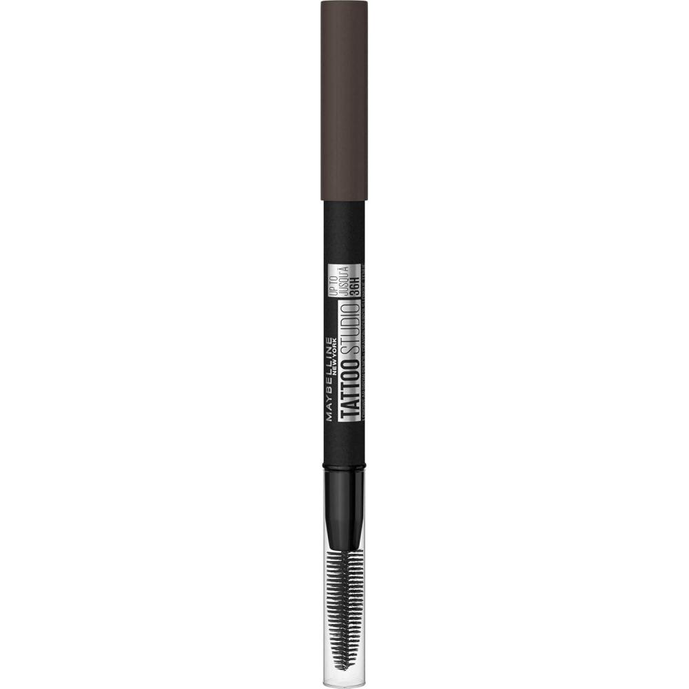 imageMaybelline TattooStudio Waterproof Eyebrow Pencil Sharpenable Longwear Long Lasting Pigmented Eyebrow Pencil for Defined Brows Black Brown 1 Count262 BLACK BROWN