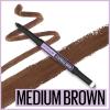 Maybelline Express Brow 2-In-1 Pencil and Powder Eyebrow Makeup, Black Brown, 1 Count(257 Medium Brown)