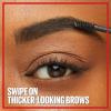 Maybelline Tattoo Studio Brow Styling Gel, Waterproof Eyebrow Make Up, Brow Tint for Up to 36HR Wear, Deep Brown, 1 Count(264 BLACK)