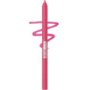 MAYBELLINE Tattoo Studio Sharpenable Eyeliner Pencil, 36 Hour Wear, Waterproof, Tealtini, 1 Count(Punchy Pink)
