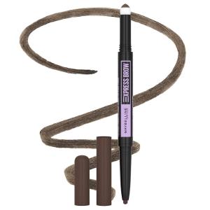 Maybelline Express Brow 2-In-1 Pencil and Powder Eyebrow Makeup, Black Brown, 1 Count(260 Deep Brown)