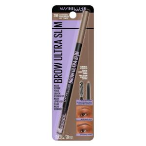 Maybelline Express Brow Ultra Slim Eyebrow Makeup, Brow Pencil with Precision Tip and Spoolie for Defined Eyebrows, Black, 1 Count(259 ASH BROWN)