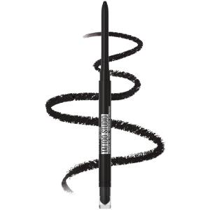 Maybelline Tattoo Studio Automatic Gel Pencil Waterproof Eyeliner, Blendable, Smudge Resistant, Matte Eyeliner For Up To 36HR Wear, Pitch Black (Smokey Black), Packaging May Vary(Pitch Black (Smokey Black))