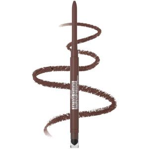 Maybelline Tattoo Studio Automatic Gel Pencil Waterproof Eyeliner, Blendable, Smudge Resistant, Matte Eyeliner For Up To 36HR Wear, Pitch Black (Smokey Black), Packaging May Vary(Expressotini (Smokey Brown))