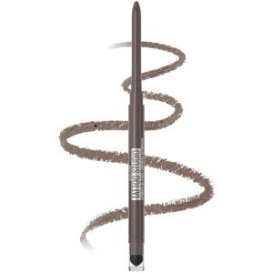 Maybelline Tattoo Studio Automatic Gel Pencil Waterproof Eyeliner, Blendable, Smudge Resistant, Matte Eyeliner For Up To 36HR Wear, Pitch Black (Smokey Black), Packaging May Vary(Midnight Mocha (Smokey Gray))