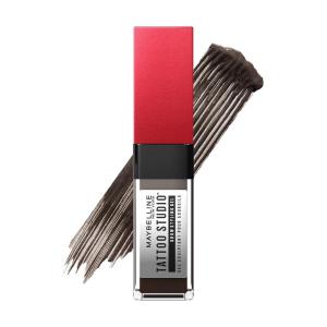 Maybelline Tattoo Studio Brow Styling Gel, Waterproof Eyebrow Make Up, Brow Tint for Up to 36HR Wear, Deep Brown, 1 Count(262 BLACK BROWN)