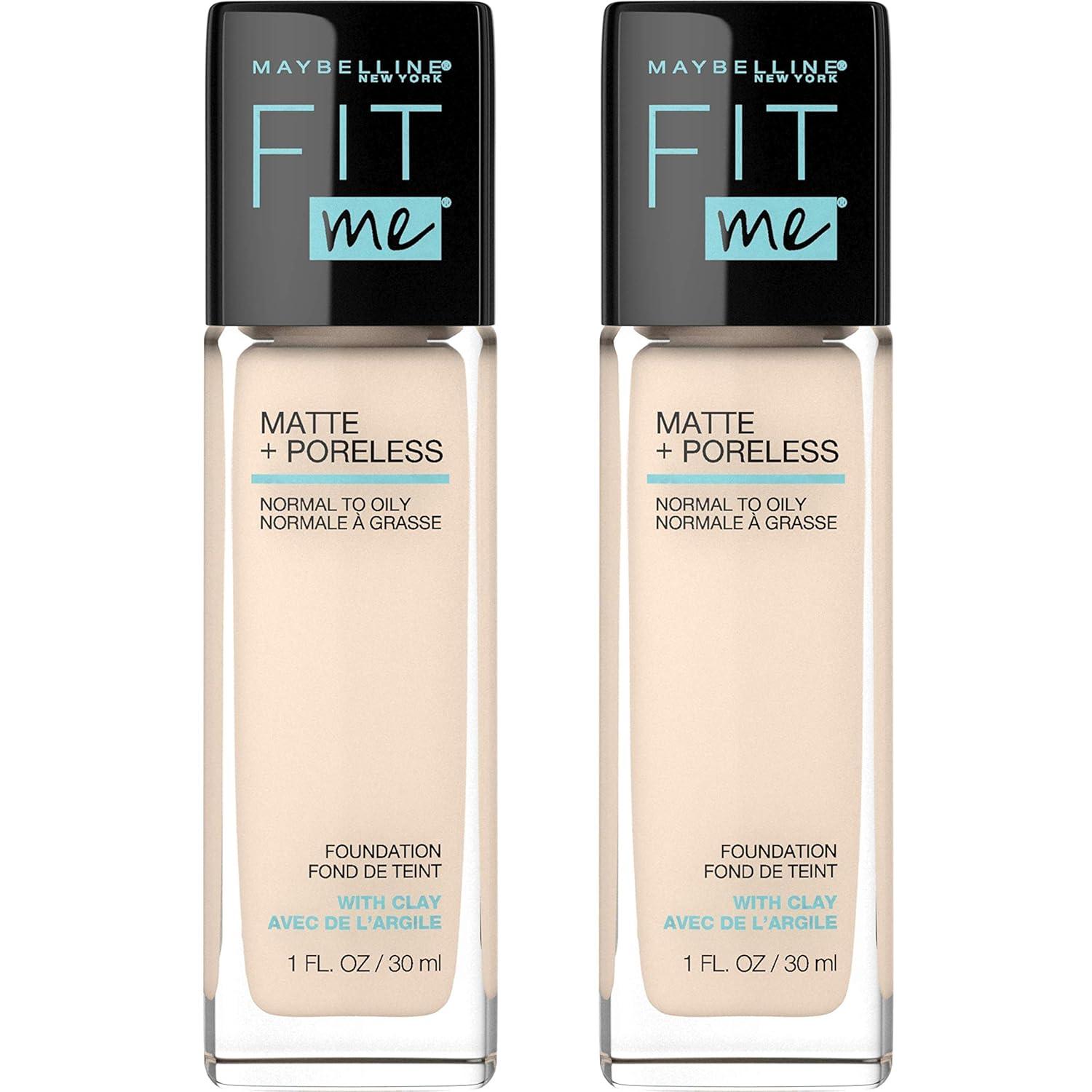 imageMaybelline Fit Me Matte Poreless Liquid OilFree Foundation Makeup Ivory 1 Count Packaging May Vary110 PORCELAIN