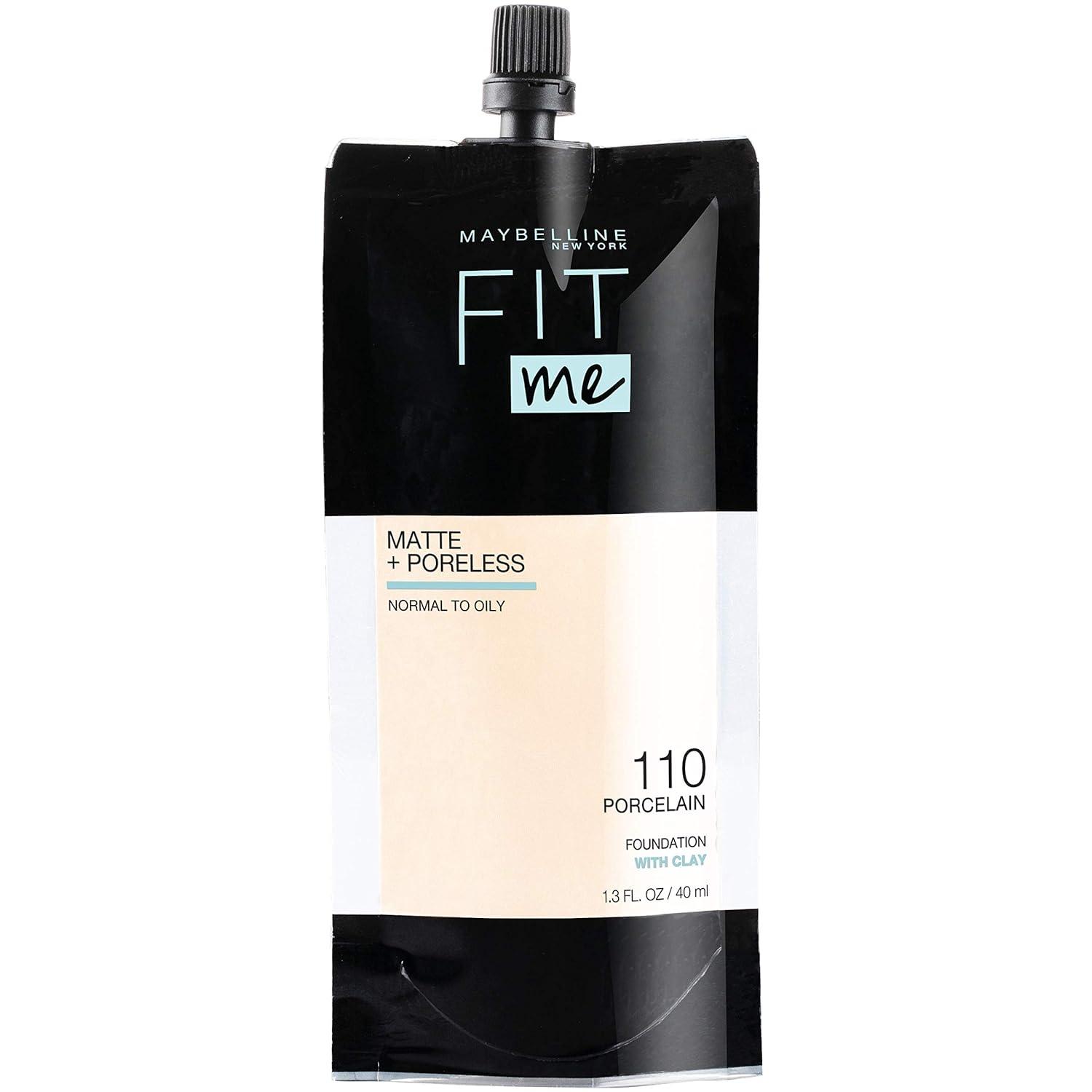 imageMaybelline Fit Me Matte Poreless Liquid OilFree Foundation Makeup Ivory 1 Count Packaging May Vary110 PORCELAIN