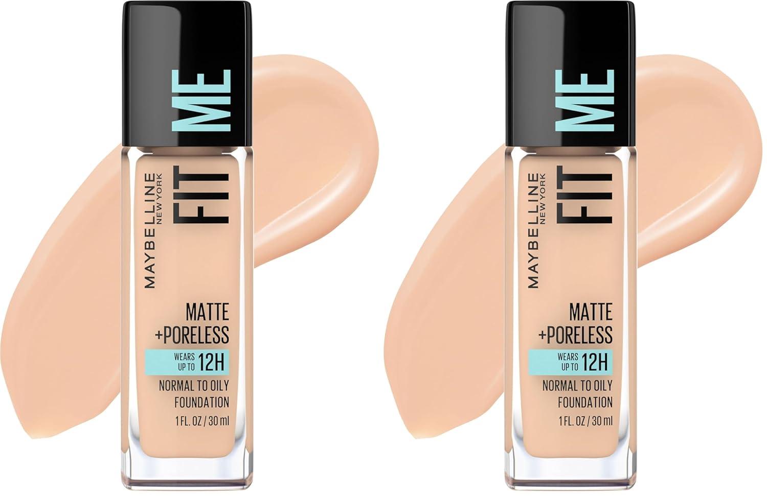 imageMaybelline Fit Me Matte Poreless Liquid OilFree Foundation Makeup Ivory 1 Count Packaging May Vary122 CREAMY BEIGE