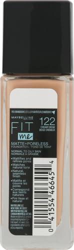 imageMaybelline Fit Me Matte Poreless Liquid OilFree Foundation Makeup Ivory 1 Count Packaging May Vary122 CREAMY BEIGE