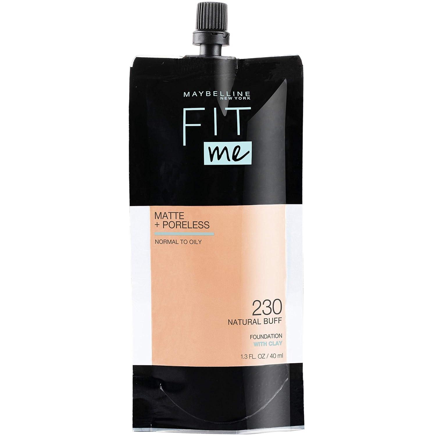 imageMaybelline Fit Me Matte Poreless Liquid OilFree Foundation Makeup Ivory 1 Count Packaging May Vary230 NATURAL BUFF
