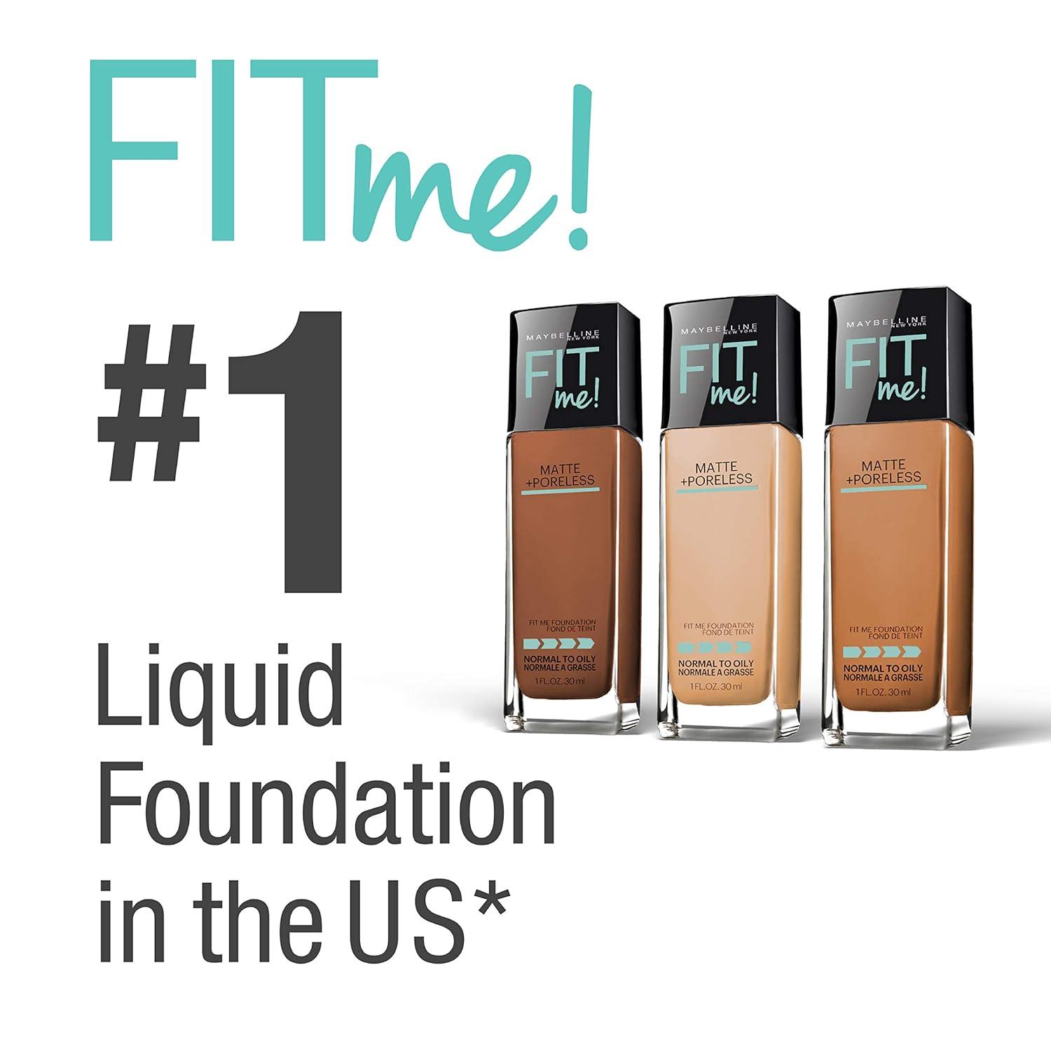 imageMaybelline Fit Me Matte Poreless Liquid OilFree Foundation Makeup Ivory 1 Count Packaging May Vary230 NATURAL BUFF