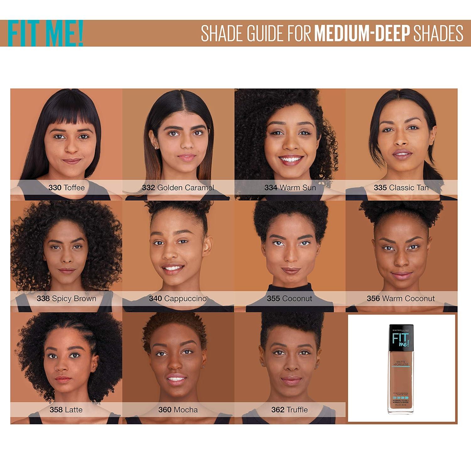 imageMaybelline Fit Me Matte Poreless Liquid OilFree Foundation Makeup Ivory 1 Count Packaging May Vary330 TOFFEE