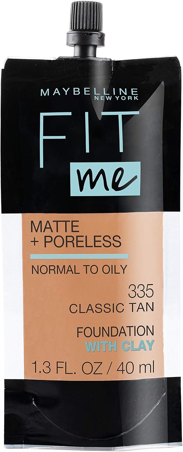 imageMaybelline Fit Me Matte Poreless Liquid OilFree Foundation Makeup Ivory 1 Count Packaging May Vary335 CLASSIC TAN