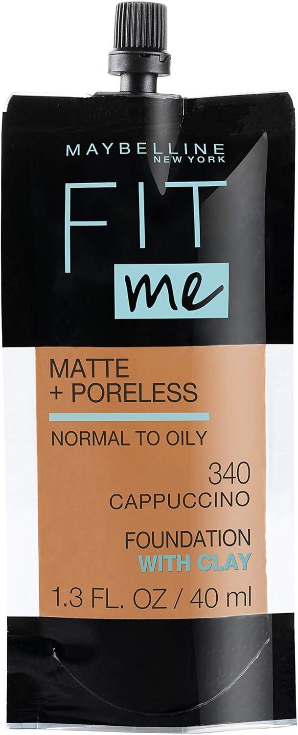 imageMaybelline Fit Me Matte Poreless Liquid OilFree Foundation Makeup Ivory 1 Count Packaging May Vary340 CAPPUCCINO