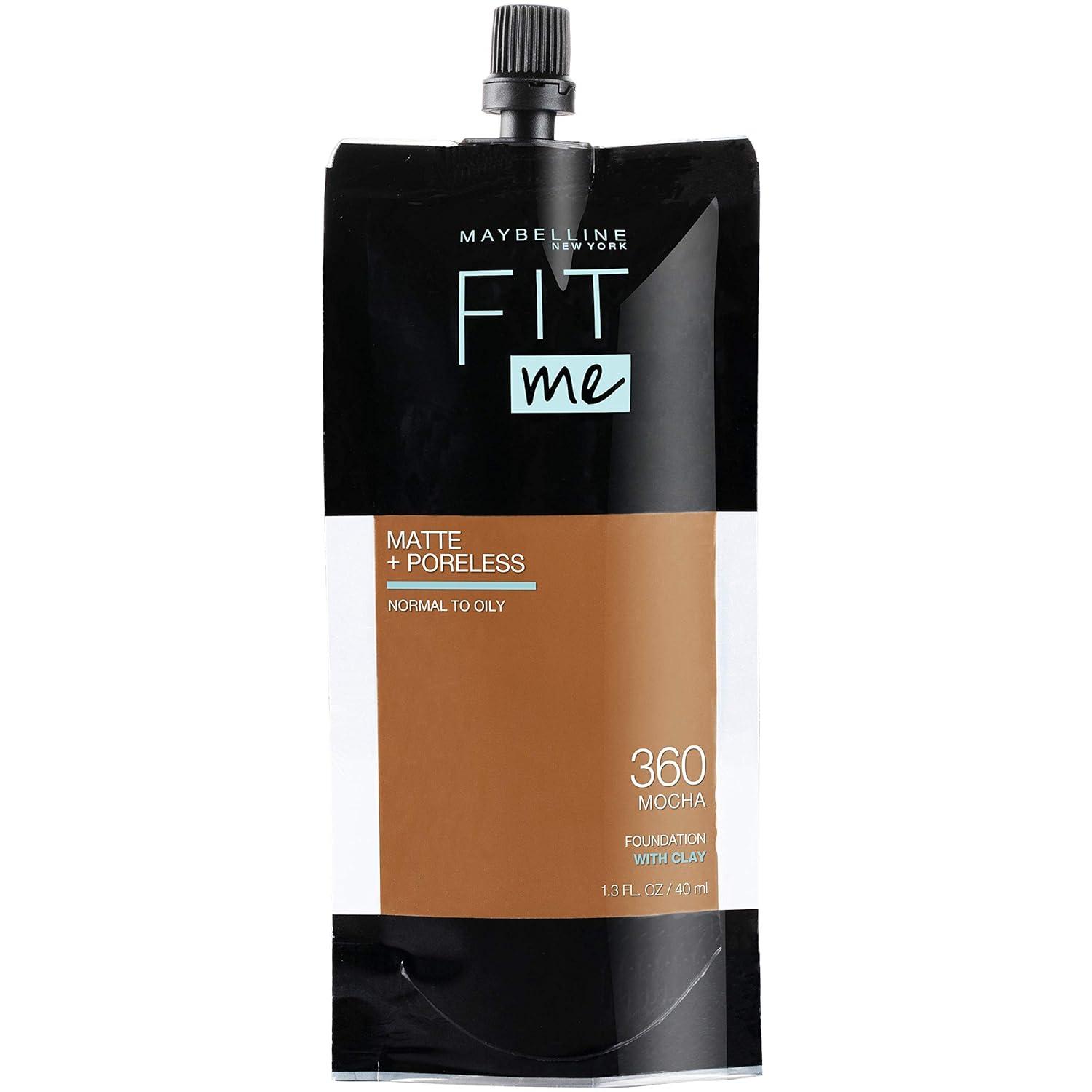 imageMaybelline Fit Me Matte Poreless Liquid OilFree Foundation Makeup Ivory 1 Count Packaging May Vary360 MOCHA