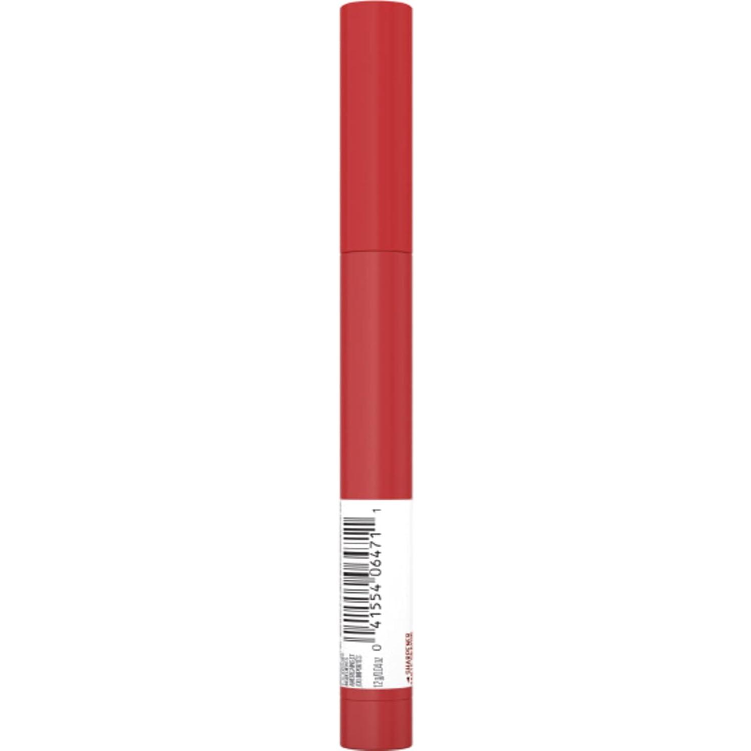 imageMaybelline Super Stay Ink Crayon Lipstick Makeup Precision Tip Matte Lip Crayon with Builtin Sharpener Longwear Up To 8Hrs Own Your Empire Blue Red 1 Count135 MAKE MOVES