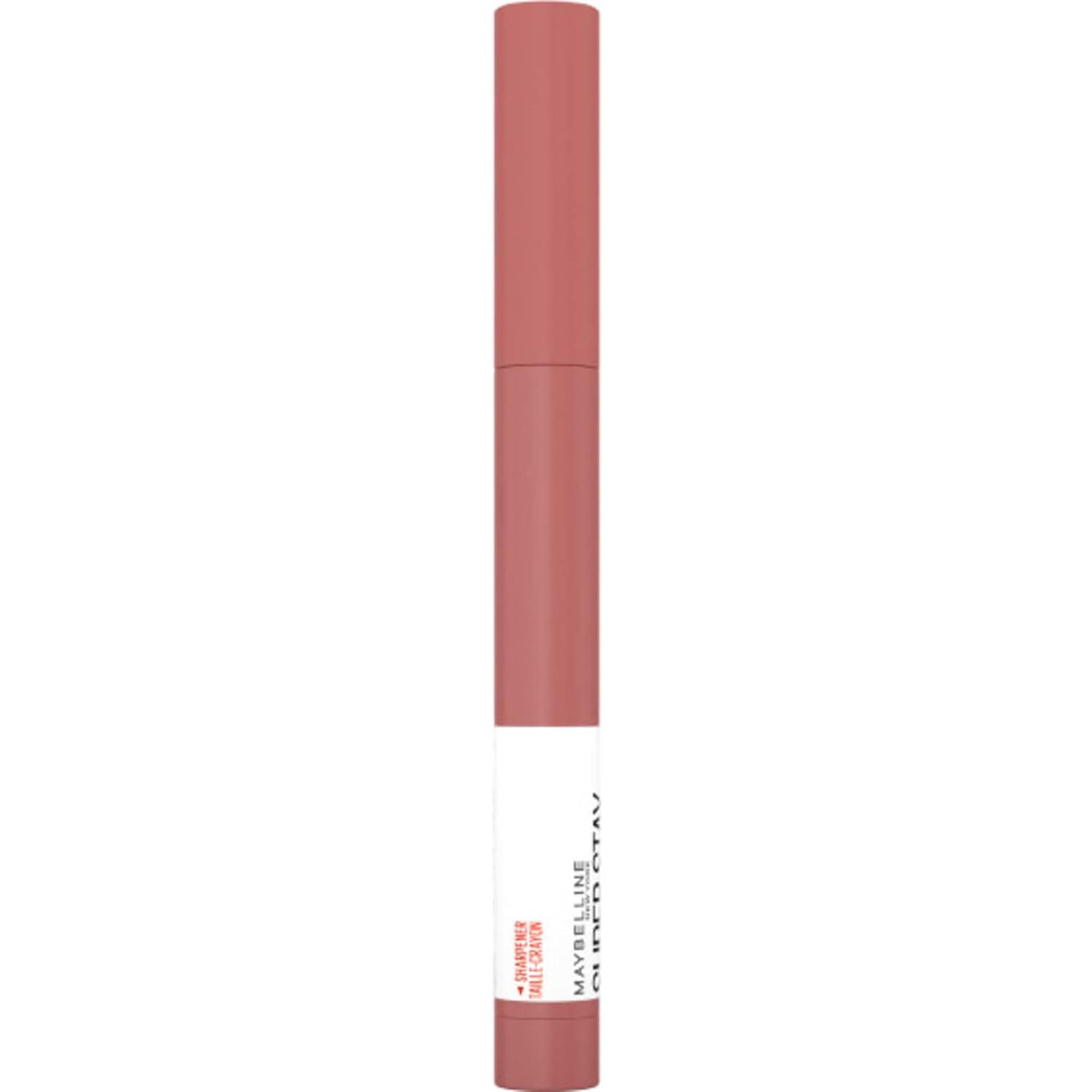 imageMaybelline Super Stay Ink Crayon Lipstick Makeup Precision Tip Matte Lip Crayon with Builtin Sharpener Longwear Up To 8Hrs Own Your Empire Blue Red 1 Count155 ACHIEVE IT ALL