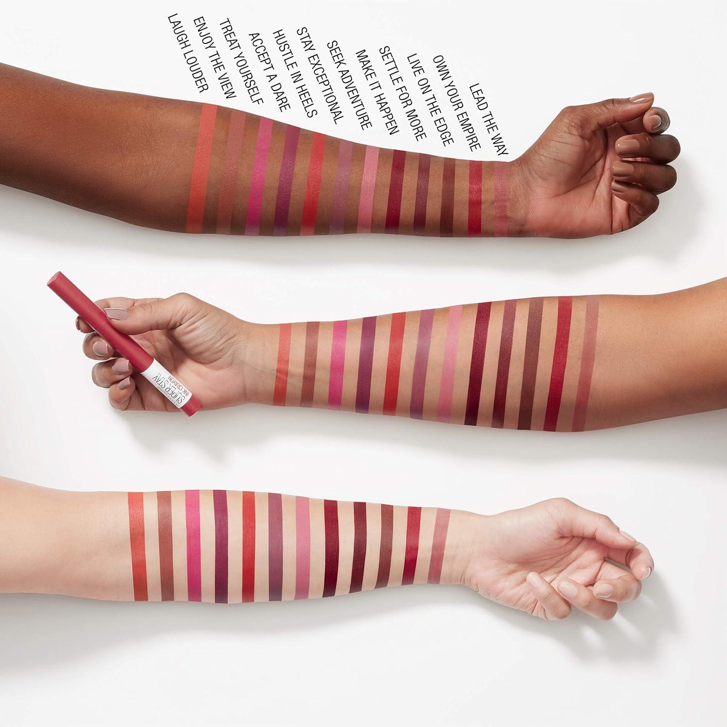 imageMaybelline Super Stay Ink Crayon Lipstick Makeup Precision Tip Matte Lip Crayon with Builtin Sharpener Longwear Up To 8Hrs Own Your Empire Blue Red 1 Count5 LIVE ON THE EDGE
