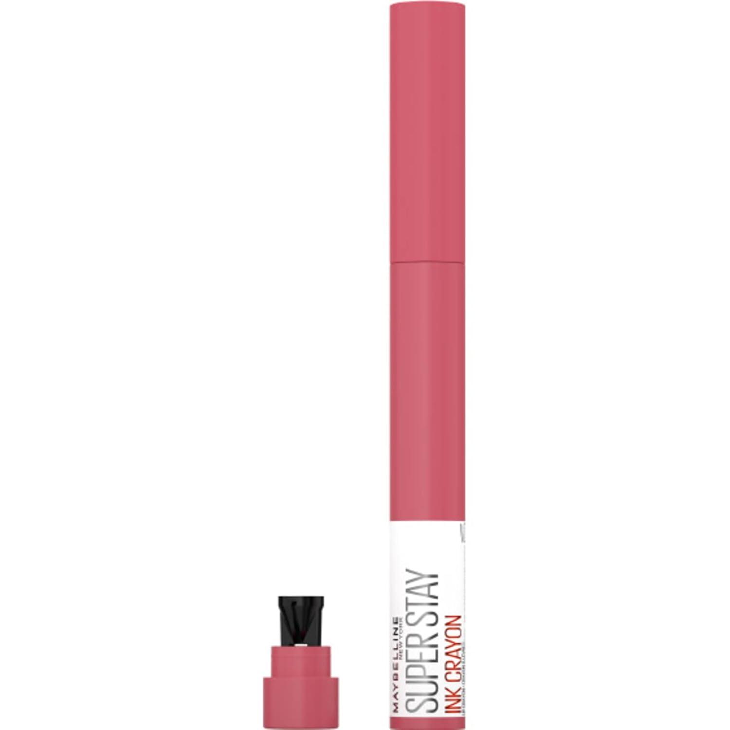 imageMaybelline Super Stay Ink Crayon Lipstick Makeup Precision Tip Matte Lip Crayon with Builtin Sharpener Longwear Up To 8Hrs Own Your Empire Blue Red 1 Count145 BREAK THE CEILING