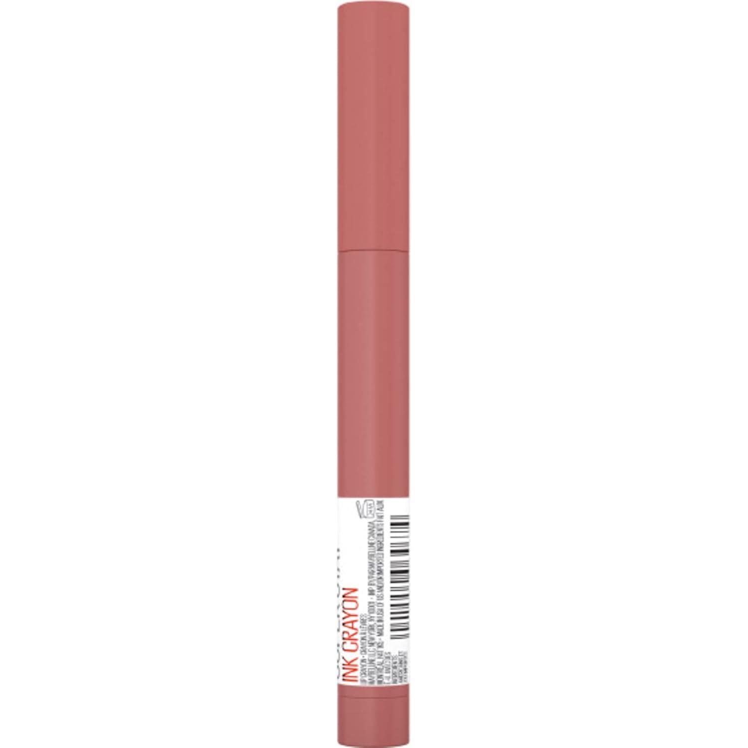 imageMaybelline Super Stay Ink Crayon Lipstick Makeup Precision Tip Matte Lip Crayon with Builtin Sharpener Longwear Up To 8Hrs Own Your Empire Blue Red 1 Count155 ACHIEVE IT ALL