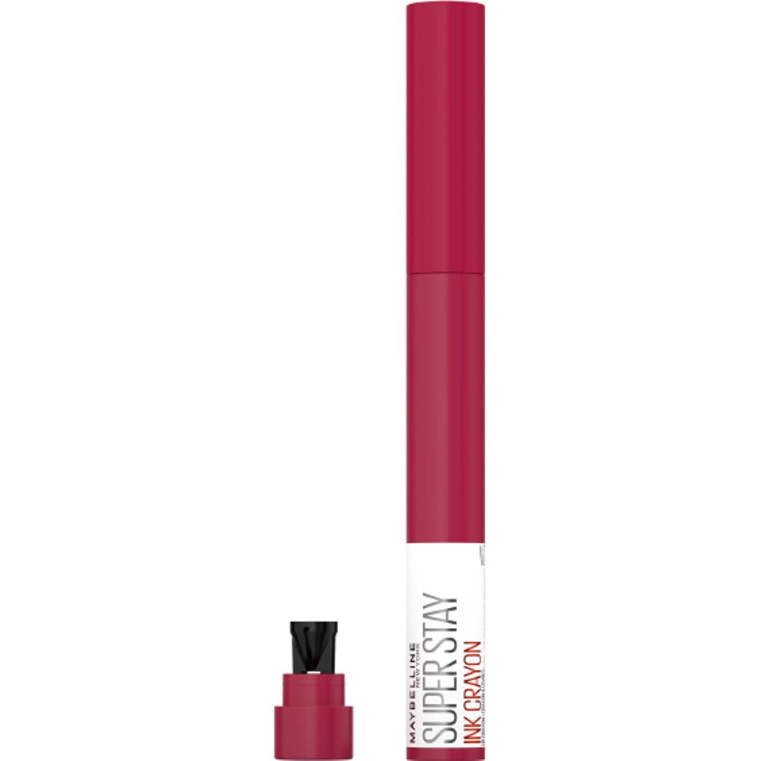 imageMaybelline Super Stay Ink Crayon Lipstick Makeup Precision Tip Matte Lip Crayon with Builtin Sharpener Longwear Up To 8Hrs Own Your Empire Blue Red 1 Count120 BE YOU