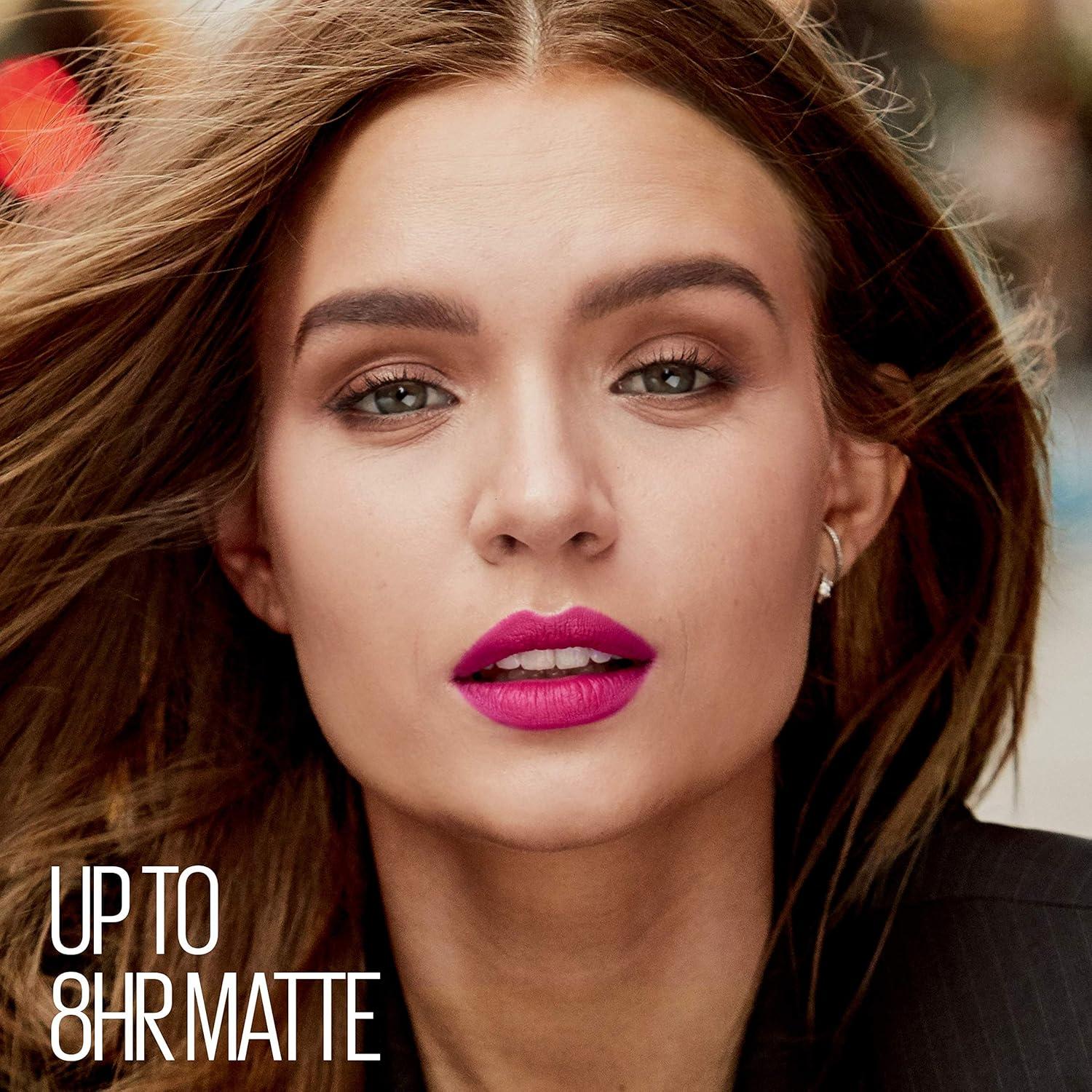 imageMaybelline Super Stay Ink Crayon Lipstick Makeup Precision Tip Matte Lip Crayon with Builtin Sharpener Longwear Up To 8Hrs Own Your Empire Blue Red 1 Count65 SETTLE FOR MORE